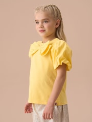 Angel & Rocket Yellow Aofie Bow T-Shirt - Image 2 of 7