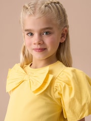 Angel & Rocket Yellow Aofie Bow T-Shirt - Image 3 of 7