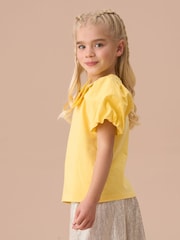 Angel & Rocket Yellow Aofie Bow T-Shirt - Image 4 of 7