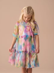 Rosa - Angel & Rocket Cara Printed Swing Mesh Dress - Imagen 4 de 8