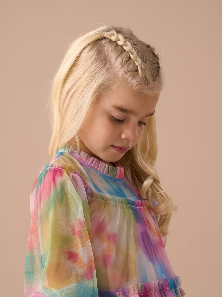 Angel & Rocket Light Pink Eleanor Floral Print Mesh Dress - Image 5 of 8