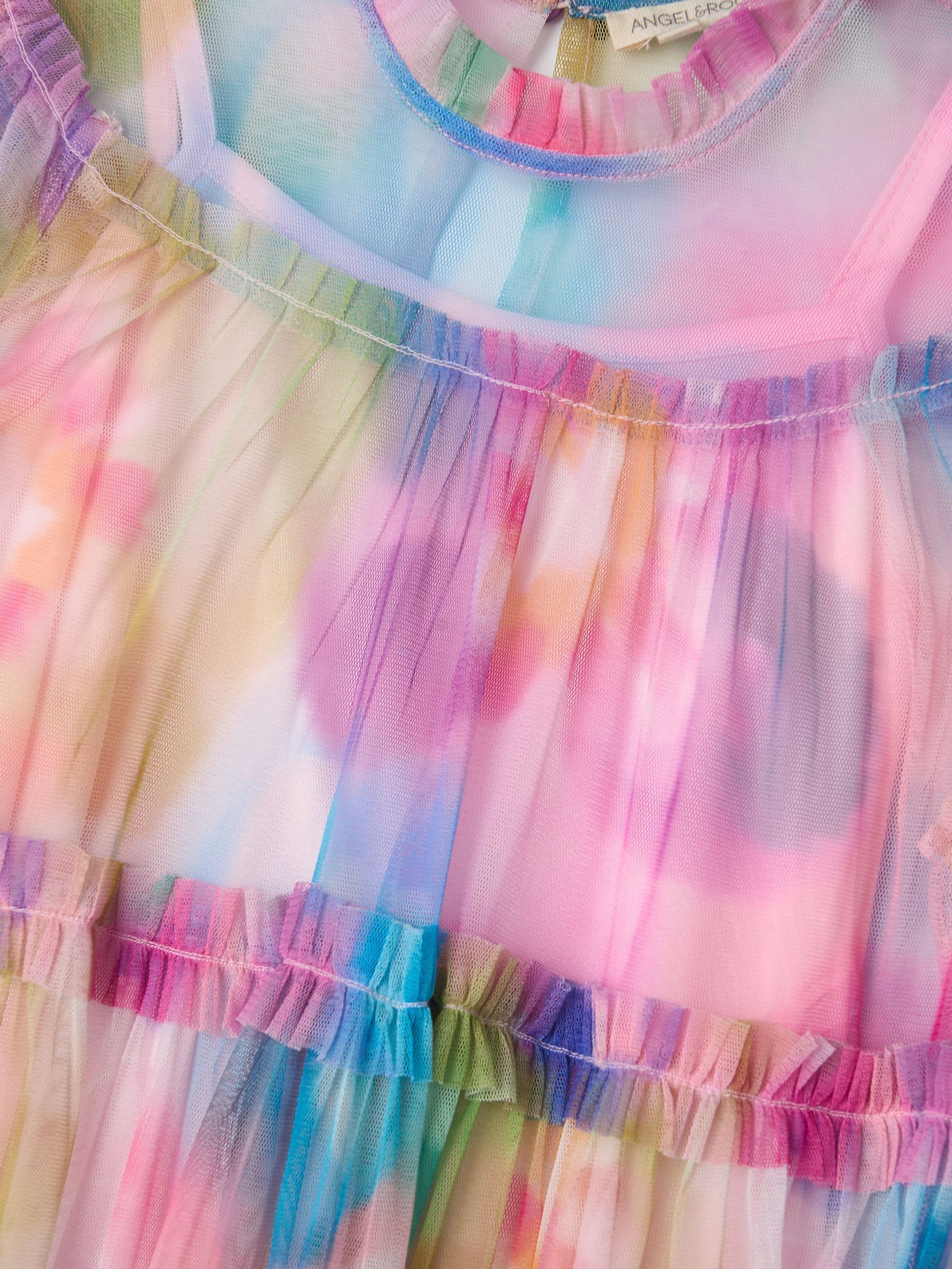 Buy Angel & Rocket Light Pink Cara Printed Swing Mesh Dress from the ...
