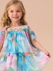 Angel & Rocket Eleanor Multi Print Mesh Dress And Bloomer Set - Imagen 3 de 3