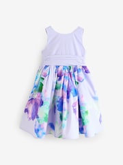 Angel & Rocket Purple Elisa Print Border Bow Back Dress - Image 3 of 3