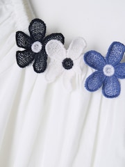 Angel & Rocket White Coletta Embroidered Swing 100% Cotton Dress - Image 6 of 6