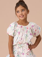 Blusa de algodón 100 % con diseño de dientes de león Perla de Angel & Rocket - Imagen 1 de 7