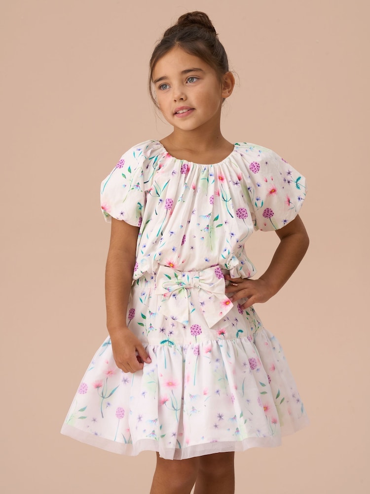 Angel & Rocket White Perla Puff Ball 100% Cotton Blouse - Image 2 of 7 Angel & Rocket White Perla Puff Ball 100% Cotton Blouse - Image 2 of 7