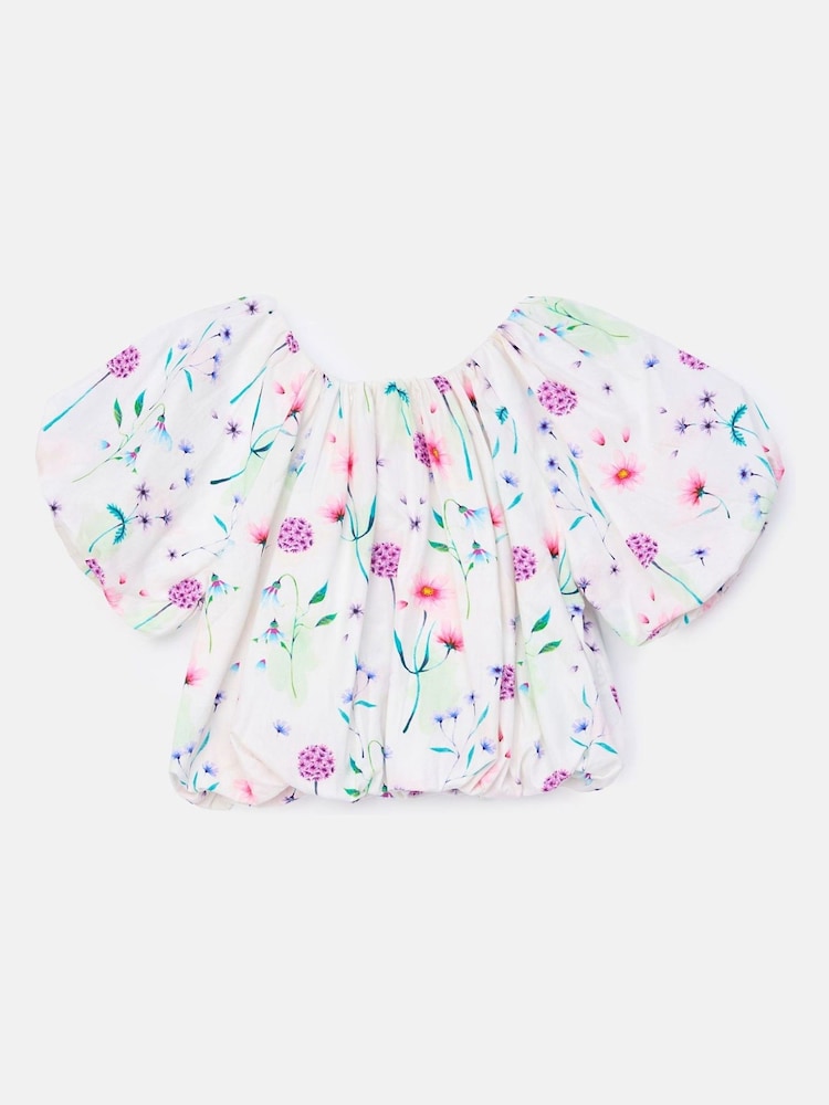 Angel & Rocket Perla Puff Ball 100% Cotton Blouse - Image 6 of 7