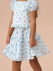 Angel & Rocket Blue Pia Blue Print Frill Skirt - Image 5 of 5