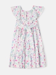 Angel & Rocket White Flori Pleated Collar 100% Cotton Dress - Image 7 of 8