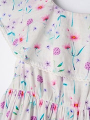 Angel & Rocket White Flori Pleated Collar 100% Cotton Dress - Image 8 of 8