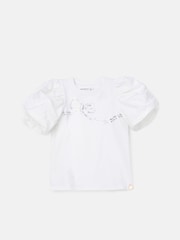 Angel & Rocket White Reene Puff Sleeve Top - Image 4 of 6