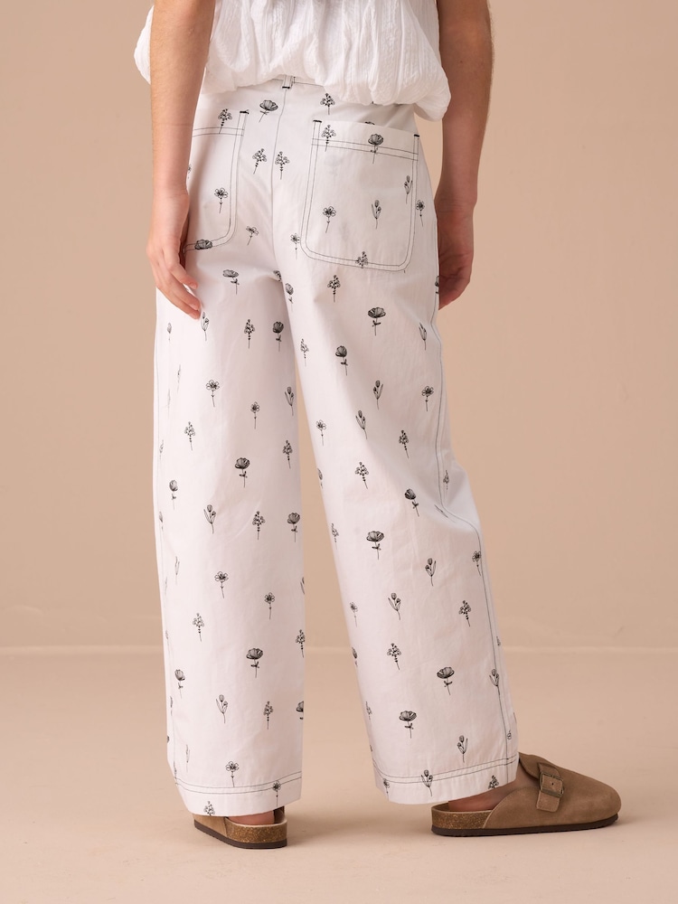 Angel & Rocket White Estelle Poplin 100% Cotton Trousers - Image 2 of 4