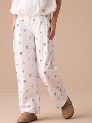 Angel & Rocket White Estelle Poplin 100% Cotton Trousers - Image 3 of 4