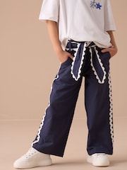 Angel & Rocket Blue Erica Linen Blend Trousers - Image 1 of 7