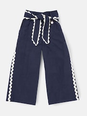 Angel & Rocket Blue Erica Linen Blend Trousers - Image 5 of 7