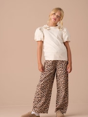 Angel & Rocket White Flossie Bow Shoulder Puff Sleeve Top - Image 4 of 7