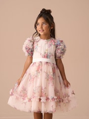 Angel & Rocket Natural Florence Ruffle Sleeve Mesh Dress - Image 15 of 18