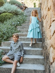 Angel & Rocket Green Lourdes Corsage Waist Dress - Image 2 of 10