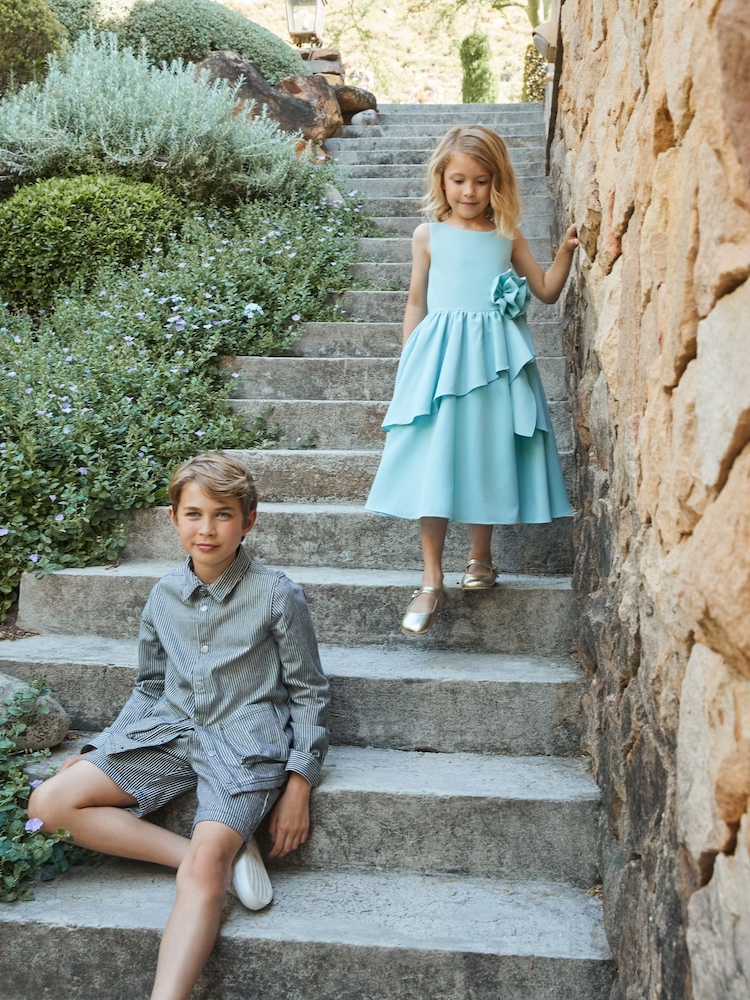 Angel & Rocket Green Lourdes Corsage Waist Dress - Image 2 of 10