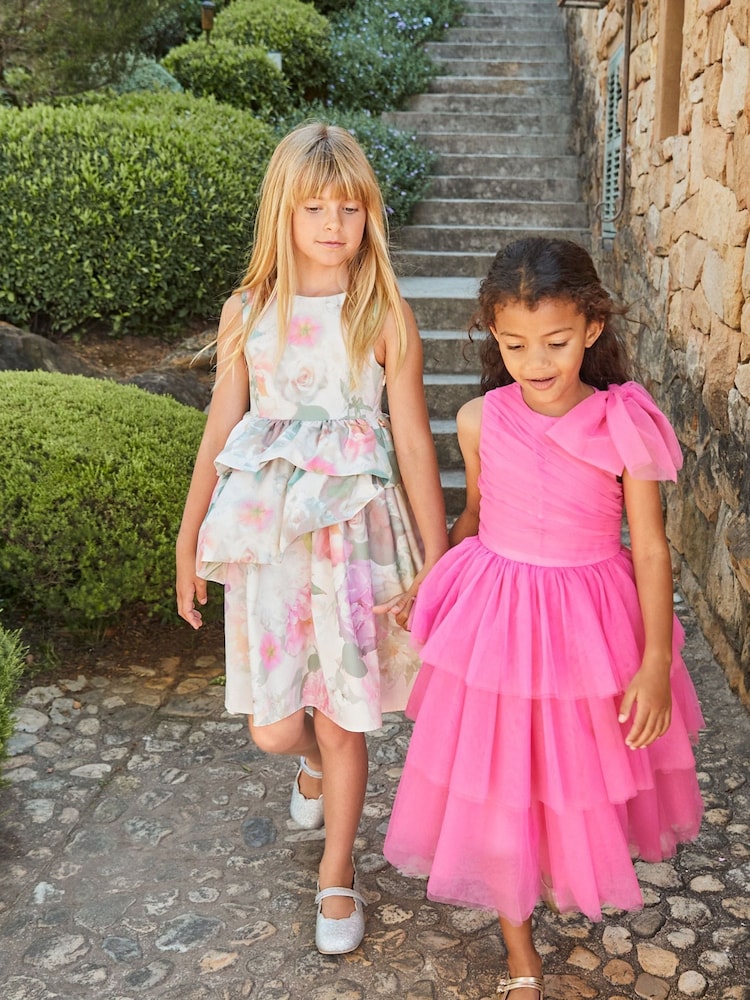 Angel & Rocket Lilah Peplum Tiered Print Dress - Image 10 of 14