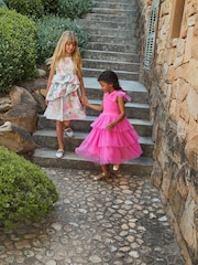 Angel & Rocket Lilah Peplum Tiered Print Dress - Image 11 of 14
