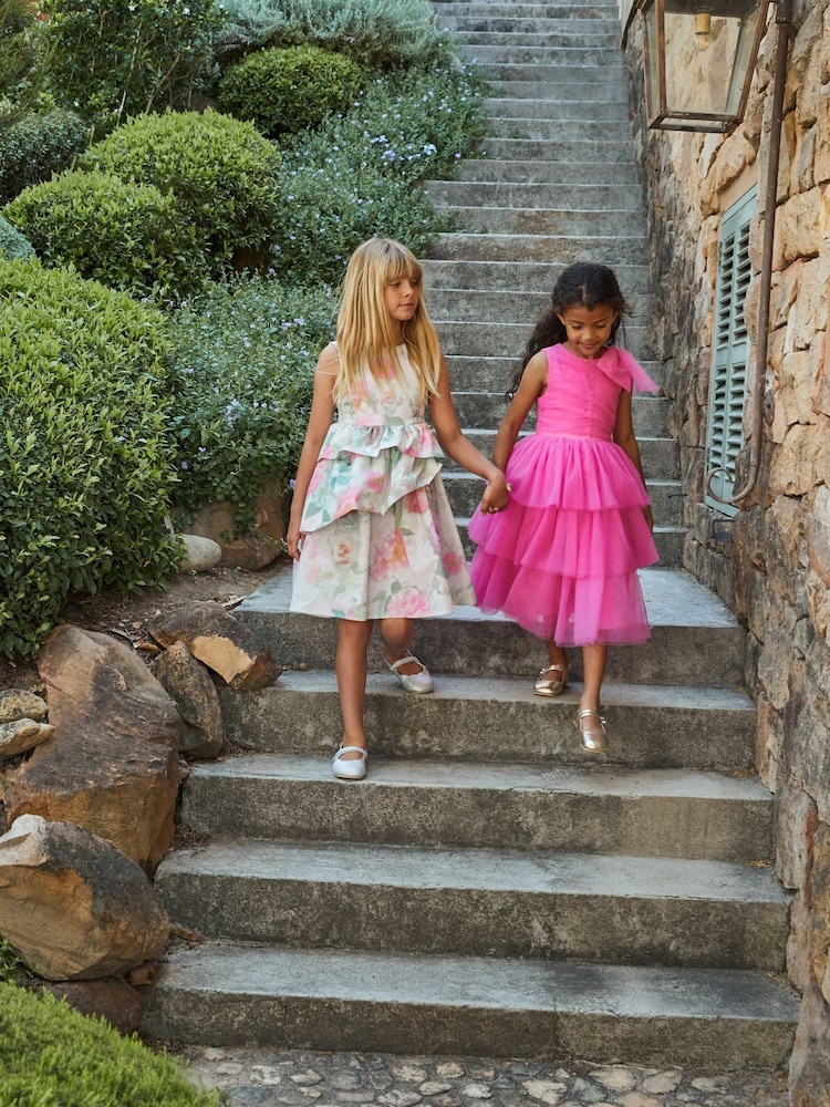 Angel & Rocket Lilah Peplum Tiered Print Dress - Image 12 of 14