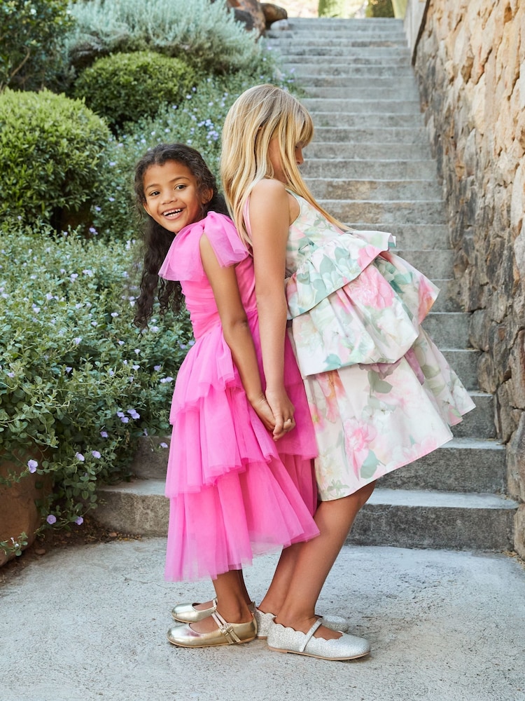 Angel & Rocket Lilah Peplum Tiered Print Dress - Image 13 of 14