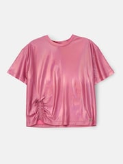 Angel & Rocket Pink Luna Foil Jersey Top - Image 4 of 6