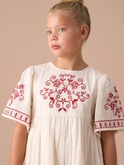 Angel & Rocket Nude Reyna Embroidered Swing Dress - Image 1 of 5