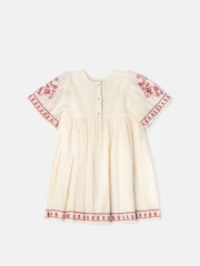 Angel & Rocket Nude Reyna Embroidered Swing Dress - Image 4 of 5