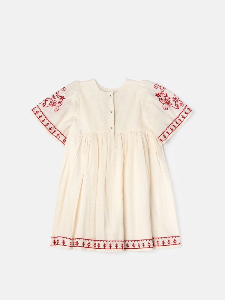 Angel & Rocket Nude Reyna Embroidered Swing Dress - Image 4 of 5
