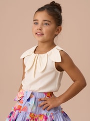Angel & Rocket White Margaux Ivory Petal Collar 100% Cotton Top - Image 3 of 8