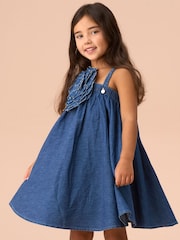 Angel & Rocket Blue Marnie Denim Corsage Swing Dress - Image 1 of 5