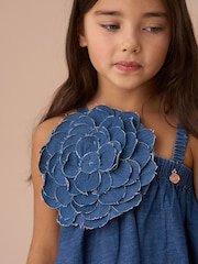 Angel & Rocket Blue Marnie Denim Corsage Swing Dress - Image 5 of 5