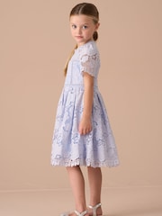 Angel & Rocket Blue Mavea Collared Lace Dress - Image 3 of 8
