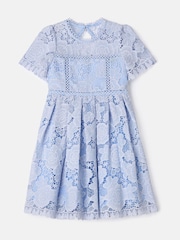 Angel & Rocket Blue Mavea Collared Lace Dress - Image 6 of 8