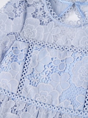 Angel & Rocket Blue Mavea Collared Lace Dress - Image 8 of 8