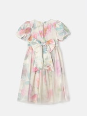 Angel & Rocket Pink Printed Mesh Puff Sleeve Dress - Image 24 of 25