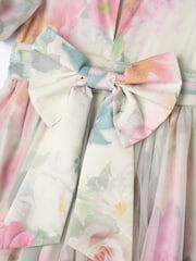 Angel & Rocket Pink Printed Mesh Puff Sleeve Dress - Image 25 of 25