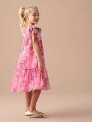 Angel & Rocket Pink Printed Tulle Dress - Image 15 of 19