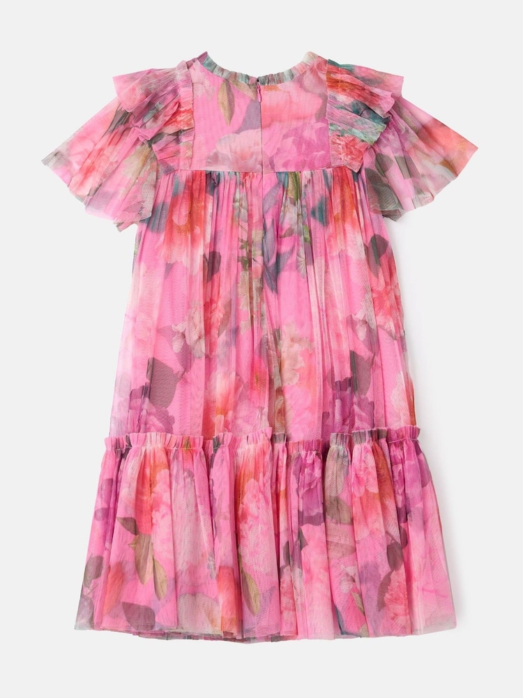 Angel & Rocket Pink Printed Tulle Dress - Image 19 of 19