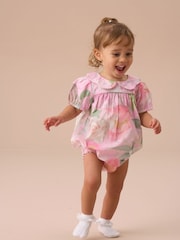 Angel & Rocket Pink Floral Print Romper - Image 1 of 5