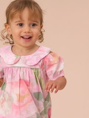 Angel & Rocket Pink Floral Print Romper - Image 5 of 5