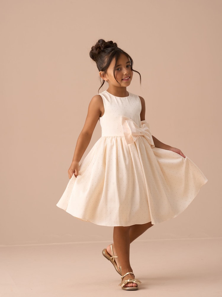 Angel & Rocket Cream Sophie Diamonte Bow Dress - Image 2 of 7