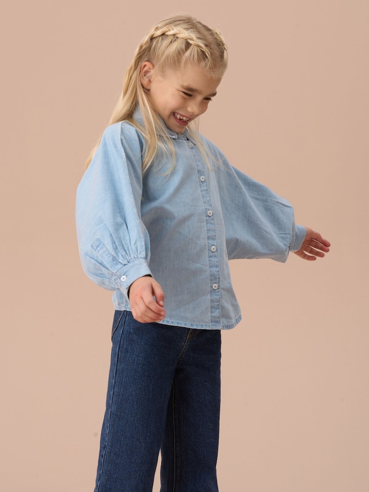 Angel & Rocket Blue Stella Denim Shirt - Image 5 of 8