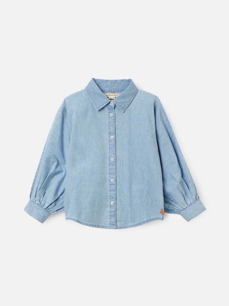 Angel & Rocket Blue Stella Denim Shirt - Image 6 of 8