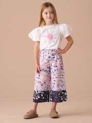 Angel & Rocket White Daisy Pleat Sleeve Top - Image 6 of 6