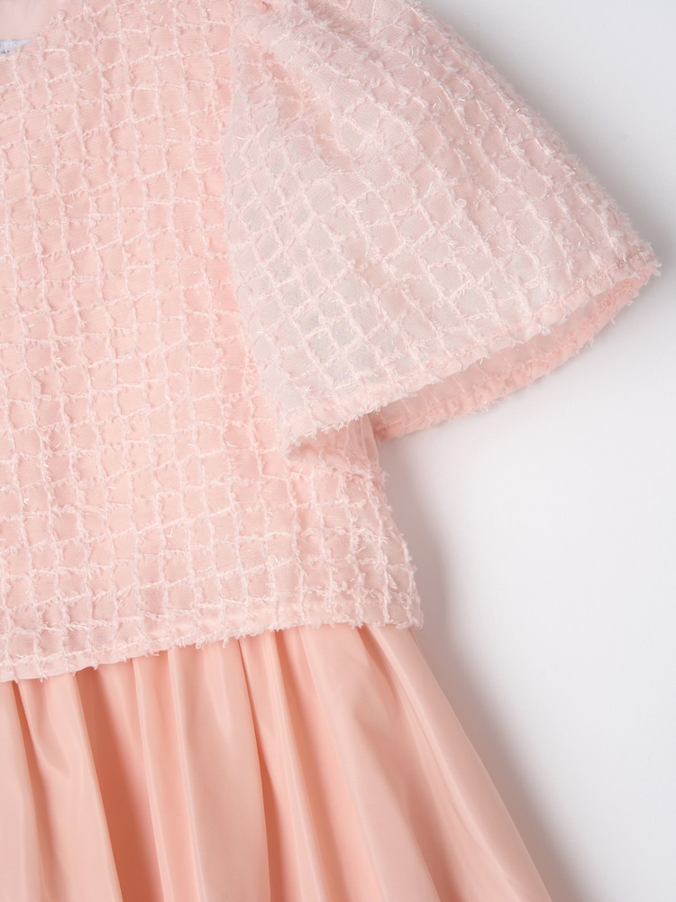 Angel & Rocket Pink Ottilie Puff Ball Angel Sleeve Dress - Image 7 of 7