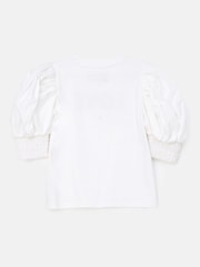 Angel & Rocket White Agatha Heart Print Rib T-Shirt - Image 6 of 7